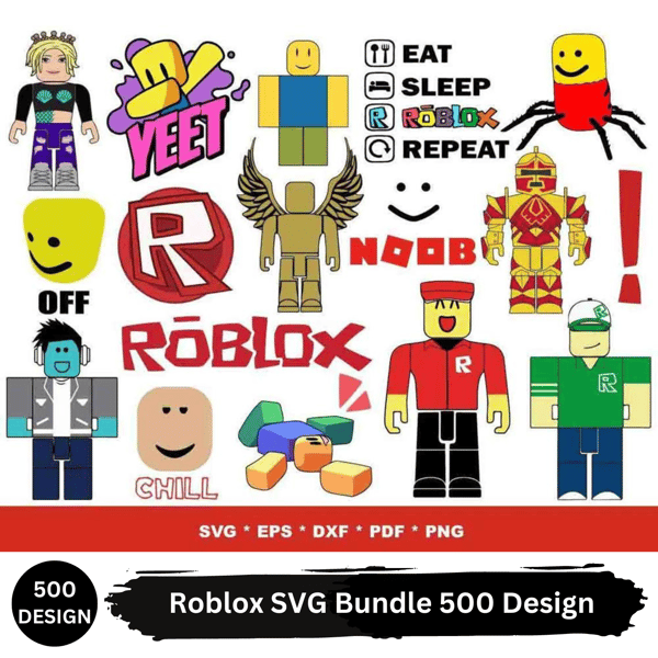 Roblox SVG Bundle 500 Design PNG, SVG, EPS, SVG - Inspire Uplift
