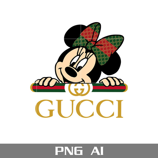 Minnie Gucci Fashion Brand Png, Minnie Gucci Png, Disney Guc