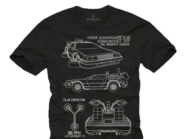Nerd Gifts for him - Delorean Mens T Shirt print - Back to the future S-XXXXXL - 1.jpg