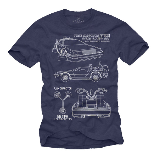Nerd Gifts for him - Delorean Mens T Shirt print - Back to the future S-XXXXXL - 2.jpg