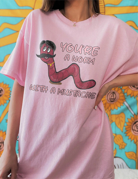 You're A Worm With A Mustache Tee, James Kennedy VPR Tshirt, Vanderpump Rules, Team Ariana, Bravo, Scandoval, Gift For Her, Women's Clothing - 4.jpg