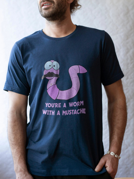 You're A Worm With A Mustache Tee, James Kennedy VPR Tshirt, Vanderpump Rules, Team Ariana, Bravo, Scandoval, Gift For Her, Women's Clothing - 5.jpg