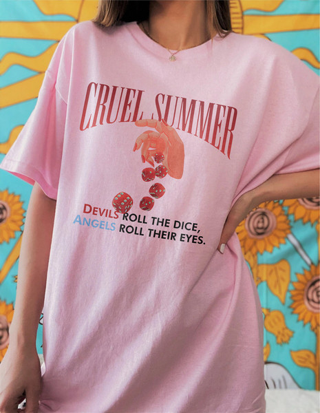 Vintage Cruel Summer Shirt, Cruel Summer Tee, Taylor Lover Album, Music Tour Shirt, Devils roll the dice Angels roll their eyes, ERAS 2023 - 4.jpg