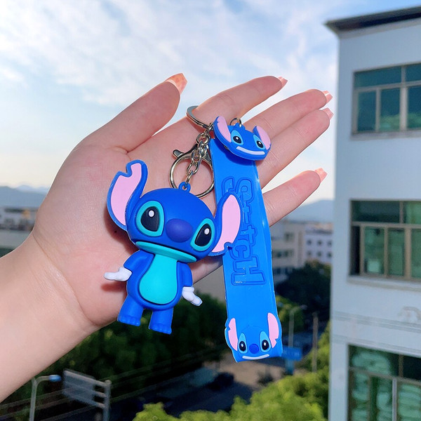 Kawaii Stitch Model Keychain Disney Lilo & Stitch Doll Pendant Key