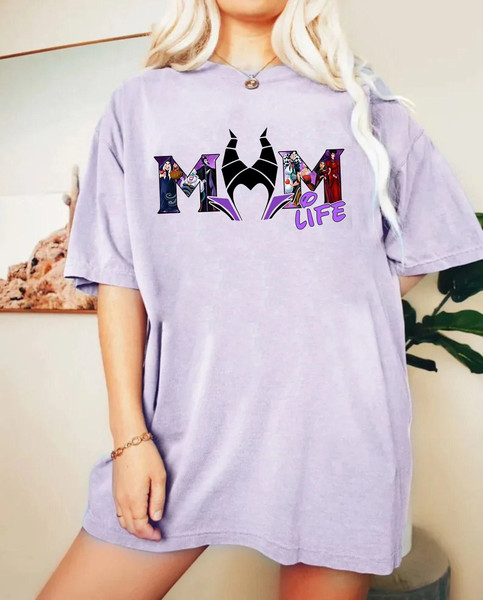 Disney Mom Maleficent Comfort Colors® Shirt, Disney Villain Mom Shirt, Disney Mothers Day Shirt, Funny Mom Shirt, Disney Holiday Shirt - 1.jpg