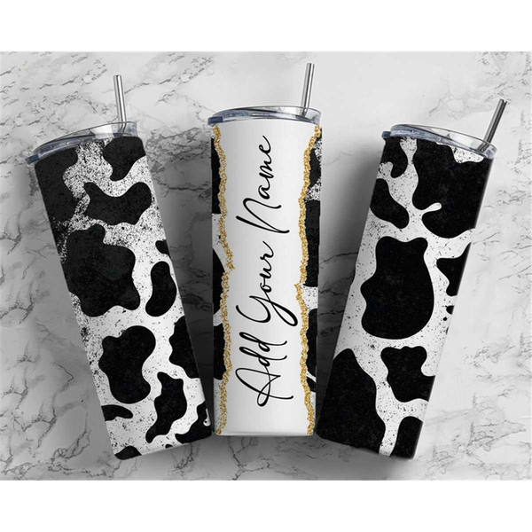MR-972023194051-cow-hide-add-your-own-text-name-monogram-sublimation-tumbler-image-1.jpg