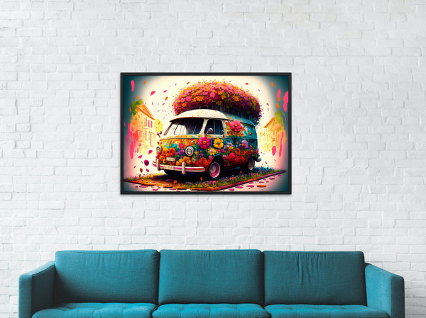 car wall art, colorful wall art, printable wall art,digital art prints,digital download,3d wall art, trendy wall art, horizontal wall art, 2.jpg