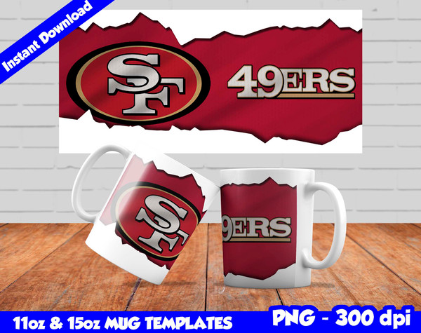 Niners Mug Design Png, Sublimate Mug Template, 49ers Mug Wra - Inspire  Uplift