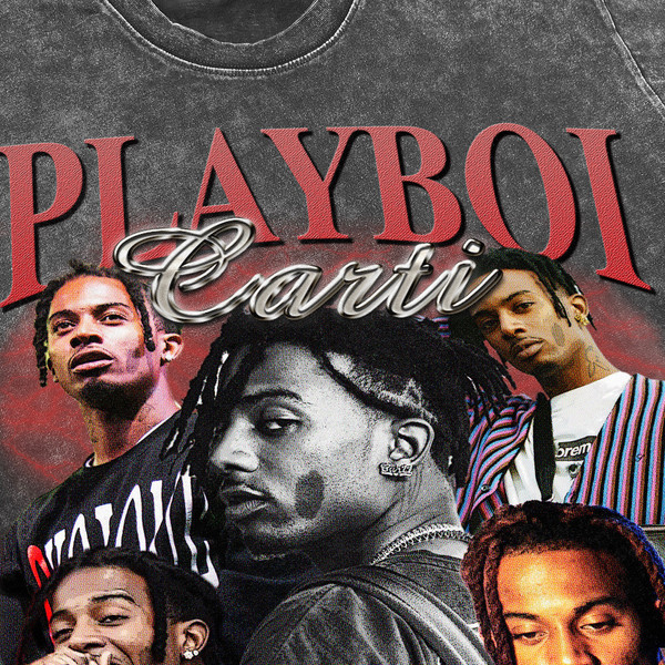 Whole Lotta Red Playboi Carti Inspired Vintage 90s Hip Hop Rap