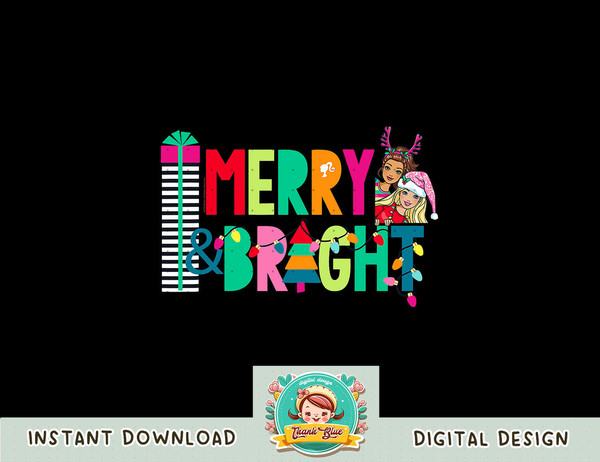 Barbie Holiday Merry Bright png, sublimation copy.jpg