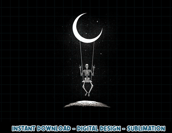 Rock On Skeleton Moon Band Tees - Rock And Roll Graphic Tees png, sublimation copy.jpg