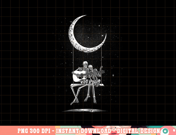 Skeleton Moon Band Tees - Rock And Roll Concert Graphic Tees png, sublimation copy.jpg