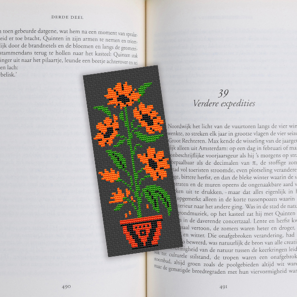cross stitch bookmark embroidery pattern