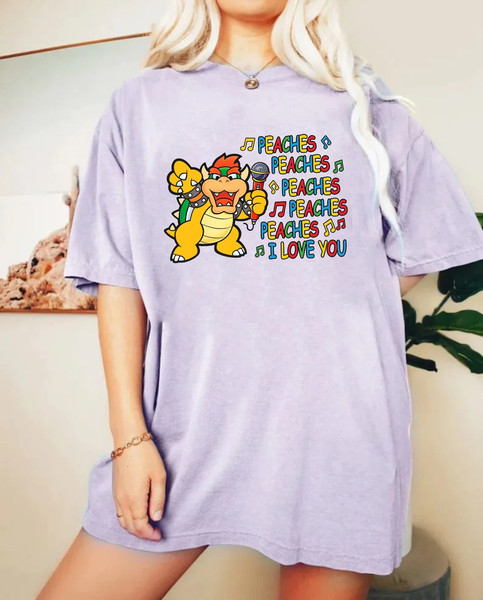 Retro Peaches Super Mario Comfort Colors® Shirt, Peaches Peaches Peaches Shirt, It’s Peach Time Shirt, Super Mario Bros Shirt, Bowser Shirt - 4.jpg