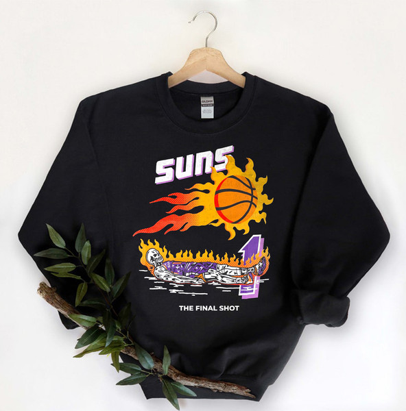Suns X Warren Lotas the Final Shot Purple Skeleton T-shirt Suns in 4 , Phoenix  Suns Shirt , Suns Shirt, Devin Booker, Nba Shirt UNISEX 