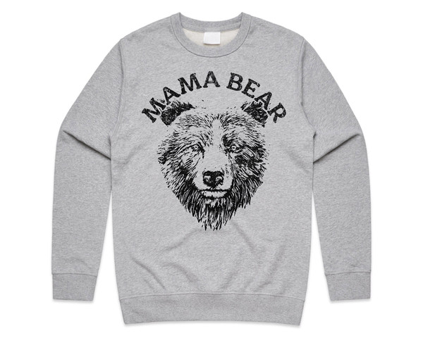 Mama Bear Illustration Jumper Sweater Sweatshirt Cute Shirt Mom Mum Mother Women's Gift - 1.jpg
