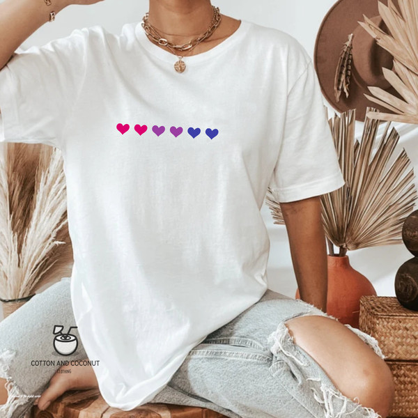 Bisexual Pride Shirt, Bi Heart TShirt, Bisexual Flag T Shirt, Bi Shirt for Her, BiSexual Pride Gifts, Bi Pride Gift, Pride Parade TShirt - 5.jpg