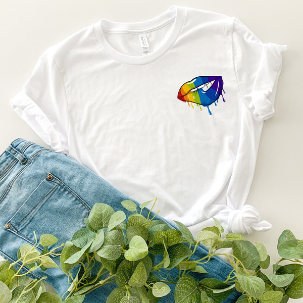 Pride Lips, Pride LGBT Shirt, Pride Shirt, Gay Pride T-Shirt, Gay Rainbow Shirt, LGBT Shirt, Lesbian Shirt, Can't Think Straight Shirts - 4.jpg