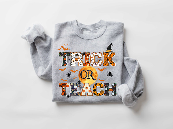 Halloween Teacher T-Shirt, Trick Or Teach Shirt, Spooky Teacher Gift, Funny Halloween Tee, Fall Teacher Shirt, Teacher Appreciation Gift - 3.jpg