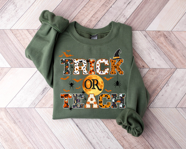 Halloween Teacher T-Shirt, Trick Or Teach Shirt, Spooky Teacher Gift, Funny Halloween Tee, Fall Teacher Shirt, Teacher Appreciation Gift - 4.jpg