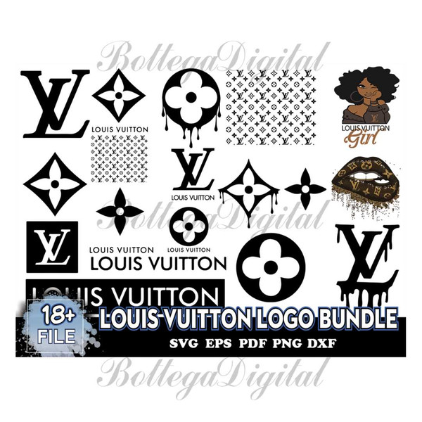Louis Vuitton Logo Bundle, Louis Vuitton Svg, LV Svg, LV Gir
