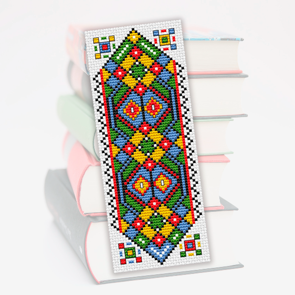 cross stitch bookmark pattern ethnic ornament