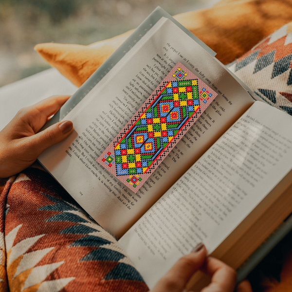embroidery bookmark pattern ethnic