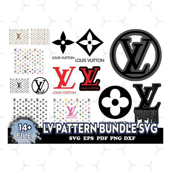 LV Pattern Logo Svg, LV Logo Bundle Svg, Logo Bundle Svg, Lo - Inspire  Uplift