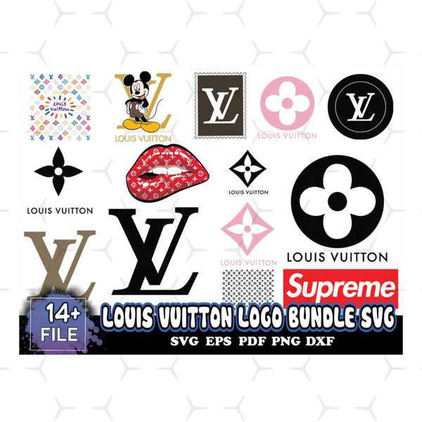 Louis Vuitton Logo Bundle Svg, Louis Vuitton Svg, LV Lips Sv - Inspire  Uplift