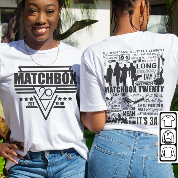 Matchbox Twenty Doodle Art Shirt, 2 Side Vintage Matchbox Twenty Merch Lyrics Album Sweatshirt Hoodie, Matchbox Twenty Tattoo Tour DA1505DT - 4.jpg