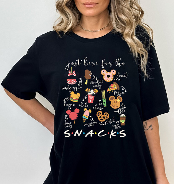 Just Here for the Snacks Tee, Disney Sweatshirt, Disney Mickey Minnie Shirt, Magical Kingdom Shirt, Disney Family Vacation, Drinks and Foods - 2.jpg