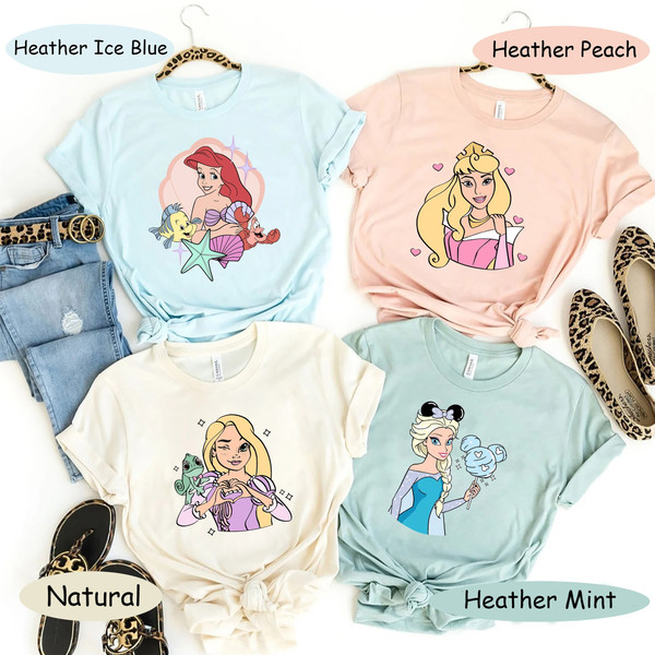 WDW Magic Kingdom Shirt, Disney Princess Shirt, Disney Princess Birthday Shirt, Disney Ariel, Disney Elsa, Disney Rapunzel, Mom and Daughter - 1.jpg