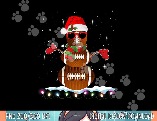 Christmas Football Ball Snowman Santa Hat Funny Sport Xmas png, sublimation copy.jpg