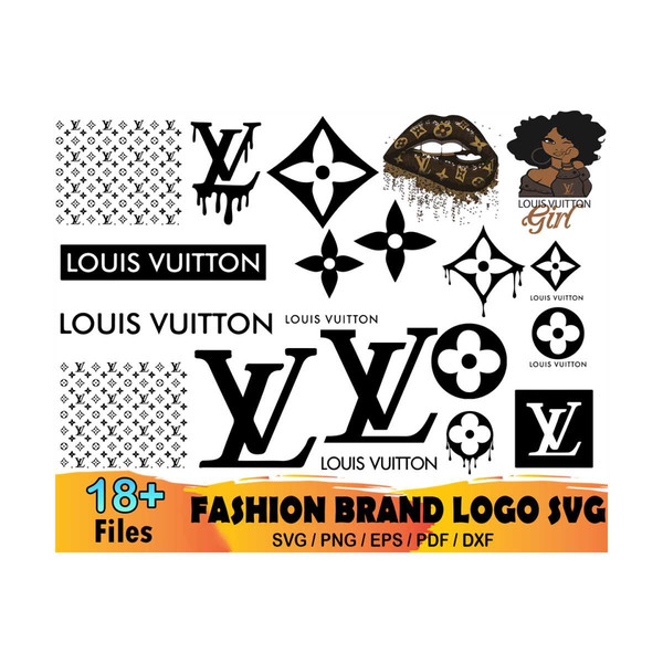 Louis Vuitton Bundle Digital File SVG, Louis Vuitton Svg, High Fashion Svg