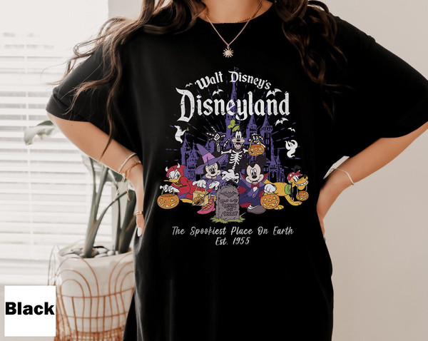 Vintage Disneyland Halloween Shirt, Walt Disney Est 1955 The Spookiest Place On Earth Shirt, Retro Disney Halloween Shirt, Trick Or Treat - 3.jpg