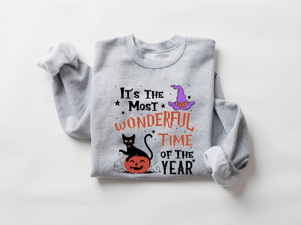 It's The Most Wonderful Time Of The Year Sweatshirt, Halloween Sweatshirt, Spooky Halloween Shirt, Funny Halloween Shirt, Halloween Gift - 1.jpg