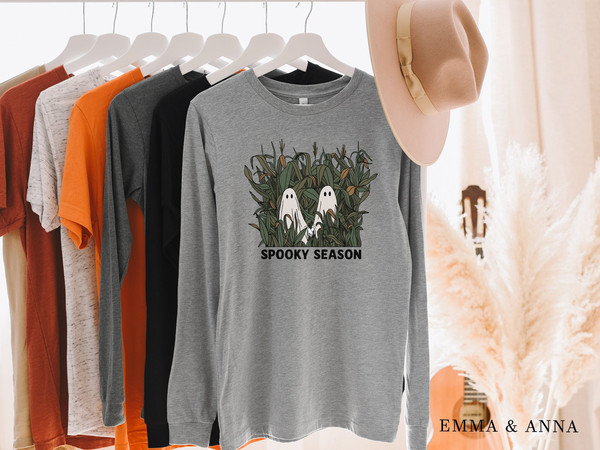 Halloween Shirt, Spooky Season Shirt, Halloween T-Shirt, Cute Ghost Shirt, Fall Shirts for Women, Pumpkin Shirt, Trick or Treat Shirt - 1.jpg