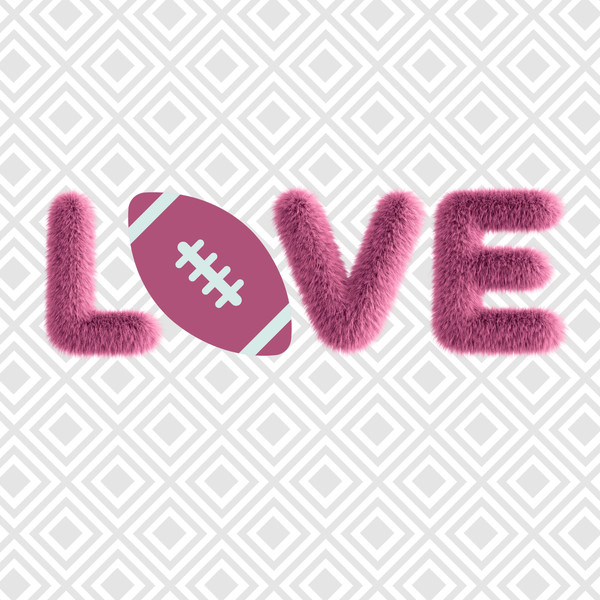 Love Football png Sublimation design, Football Sublimation Design PNG, 3D Fluffy Pink Love design, Football png, 3D Love png, Shirt Design - 1.jpg