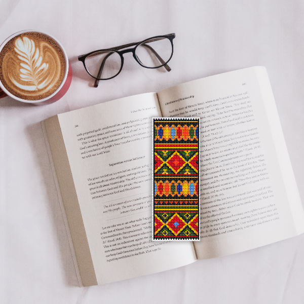 bookmark embroidery pattern ethnic