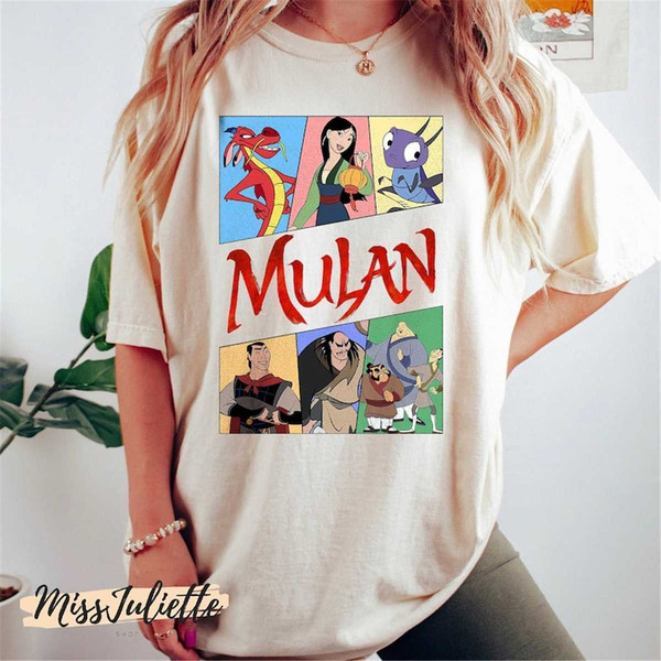 Mulan Shirt, Disney Inspire Uplift - Colors Comfort Vintage 1998 90s Cri-Kee,