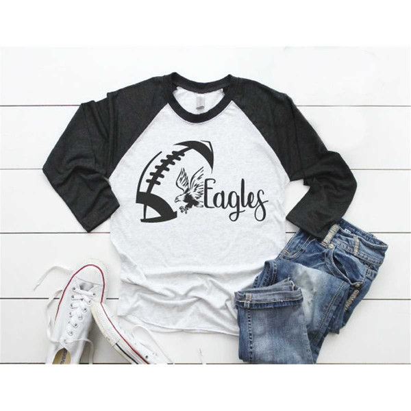 Eagles SVG Football SVG Eagle T-Shirt Design Mascot Tailgate Grunge Mom  Shirt Fall Friday Night Lights Cricut Cut Files