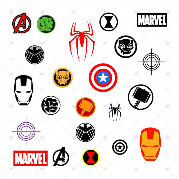 Logo Marvel Svg, Logo Ironman, Hulk, Thor, Spiderman,etc... - Inspire ...