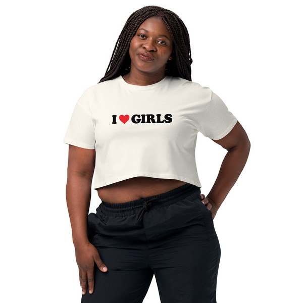 Pride Crop Top  I Love Girls Women’s crop top  I Heart Girls Shirt  Live Laugh Lesbian  LGBTQ+ Pride Lesbian shirt - 3.jpg