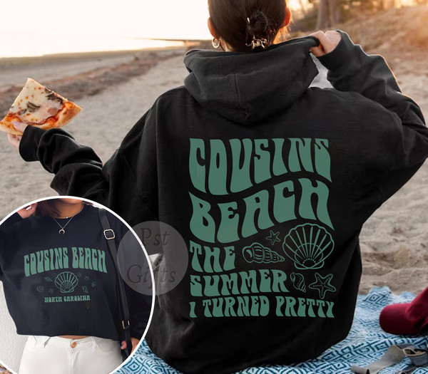 Comfort Colors® Cousins Beach Shirt, The Summer I Turned Pretty Shirt, Cousins Beach Flower Shirt Summer Beach Shirt Beach Summer Trip Gifts - 2.jpg