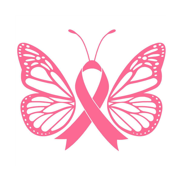 Pink Ribbon Butterfly Svg, Breast Cancer Awareness, Fight Ca - Inspire ...