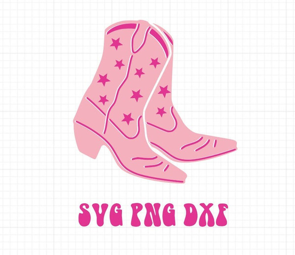 Cowboy Boot Bundle SVG DXF PNG 3 Digital Images Included Disco Cowgirl Space Cowgirl Bachelorette Design Nashville Bachelorette - 4.jpg