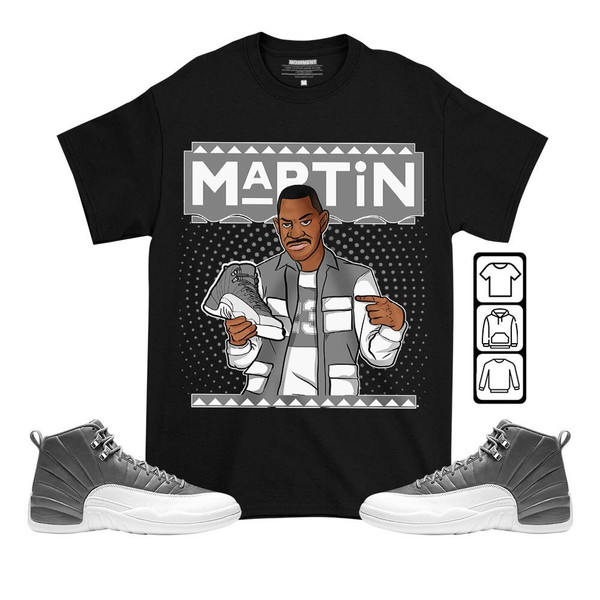 Martin Unisex Sneaker Shirt Match Retro Stealth 12s Tee, Jordan 12 Retro Stealth T-Shirt, Hoodie, Sweatshirt - 2.jpg