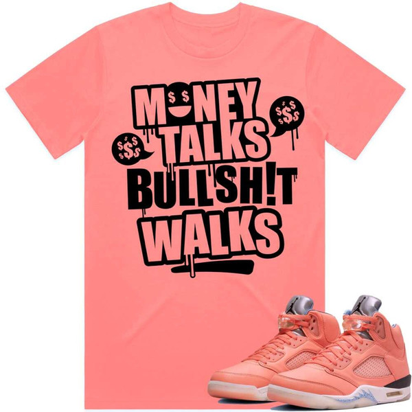 Jordan Retro 5 DJ Khaled Crimson Bliss 5s  Sneaker Shirt to Match MONEY TALKS - 1.jpg