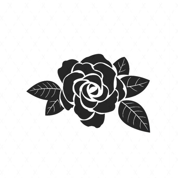 Black Rose Svg, Flower Svg, Motif Sketch Svg, Black Flower S - Inspire  Uplift