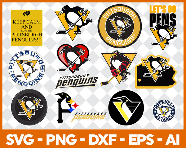 Bundle 14 Files Pittsburgh Penguins Hockey Team Svg, Pittsbu - Inspire  Uplift